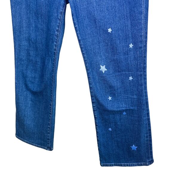 Madewell Cali Demi-Boot Jeans Star Mini Flare High Rise Cropped Jeans Blue 28 - Picture 7 of 16